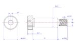 10xM8x12-Knurled-hexagon-socket-head-shoulder-screw