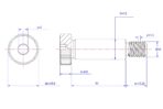 12xM10x85-Knurled-hexagon-socket-head-shoulder-screw