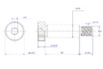 16xM12x190-Knurled-hexagon-socket-head-shoulder-screw