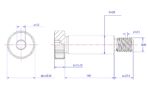 25xM20x140-Knurled-hexagon-socket-head-shoulder-screw