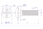 Countersunk-cross-recessed-screw-M10X75