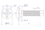 Countersunk-cross-recessed-screw-M3X16