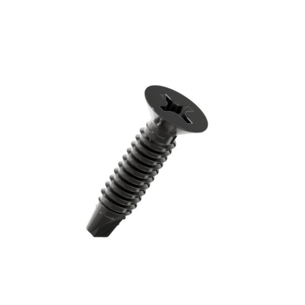 Cross-Recess-Countersunk-Self-Drilling-Screw-black