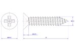 Cross-Recessed-Flat-Head-Self-Tapping-Screw-M1.4X12