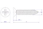 Cross-Recessed-Flat-Head-Self-Tapping-Screw-M1.7X14