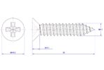 Cross-Recessed-Flat-Head-Self-Tapping-Screw-M1.7X20