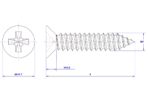 Cross-Recessed-Flat-Head-Self-Tapping-Screw-M1X4