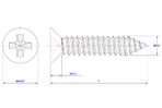 Cross-Recessed-Flat-Head-Self-Tapping-Screw-M2.6X7