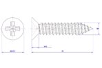 Cross-Recessed-Flat-Head-Self-Tapping-Screw-M3X45