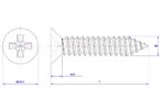 Cross-Recessed-Flat-Head-Self-Tapping-Screw-M3X7