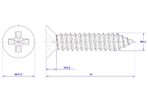 Cross-Recessed-Flat-Head-Self-Tapping-Screw-M4.2X16