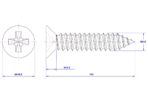 Cross-Recessed-Flat-Head-Self-Tapping-Screw-M4.8X100