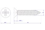 Cross-Recessed-Flat-Head-Self-Tapping-Screw-M4X100