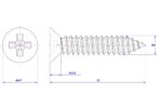 Cross-Recessed-Flat-Head-Self-Tapping-Screw-M4X22