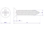 Cross-Recessed-Flat-Head-Self-Tapping-Screw-M5X18