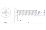 Cross-Recessed-Flat-Head-Self-Tapping-Screw-M5X75