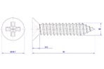 Cross-Recessed-Flat-Head-Self-Tapping-Screw-M5X80