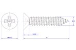 Cross-Recessed-Flat-Head-Self-Tapping-Screw-M6.3X70