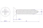Cross-Recessed-Flat-Head-Self-Tapping-Screw-M6.3X90