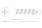 Cross-Recessed-Flat-Head-Self-Tapping-Screw-M6X80