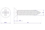 Cross-Recessed-Flat-Head-Self-Tapping-Screw-M8X100