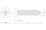 Cross-Recessed-Flat-Head-Self-Tapping-Screw-M8X70