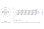 Cross-Recessed-Flat-Head-Self-Tapping-Screw-M8X80
