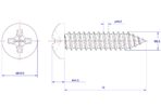 Cross-Recessed-Pan-Head-Self-Tapping-Screw-M2.2X12