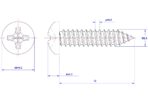 Cross-Recessed-Pan-Head-Self-Tapping-Screw-M2.6X12