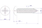 Cross-Recessed-Pan-Head-Self-Tapping-Screw-M2.6X4