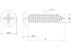 Cross-Recessed-Pan-Head-Self-Tapping-Screw-M4.2X50