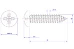 Cross-Recessed-Pan-Head-Self-Tapping-Screw-M6X50