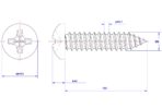 Cross-Recessed-Pan-Head-Self-Tapping-Screw-M8X100