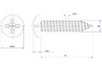 Cross-Recessed-Pan-Head-Self-Tapping-Screw-M8X45