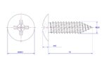 Cross-Recessed-Truss-Head-Self-Tapping-Screw-M2.9X13