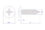 Cross-Recessed-Truss-Head-Self-Tapping-Screw-M2.9X16
