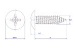 Cross-Recessed-Truss-Head-Self-Tapping-Screw-M2.9X25
