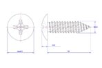 Cross-Recessed-Truss-Head-Self-Tapping-Screw-M2.9X30