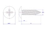 Cross-Recessed-Truss-Head-Self-Tapping-Screw-M2.9X32