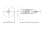 Cross-Recessed-Truss-Head-Self-Tapping-Screw-M2.9X35