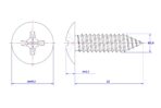 Cross-Recessed-Truss-Head-Self-Tapping-Screw-M3.9X22