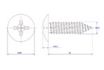 Cross-Recessed-Truss-Head-Self-Tapping-Screw-M4.2X22