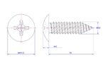 Cross-Recessed-Truss-Head-Self-Tapping-Screw-M4.8X45