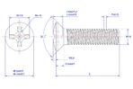 Cross-recessed-raised-countersunk-head-screw-M1.6X8