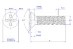 Cross-recessed-raised-countersunk-head-screw-M10X50