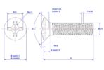 Cross-recessed-raised-countersunk-head-screw-M2.5X16