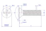 Cross-recessed-raised-countersunk-head-screw-M2X6