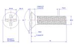 Cross-recessed-raised-countersunk-head-screw-M3.5X10