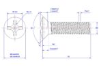 Cross-recessed-raised-countersunk-head-screw-M4X30