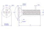 Cross-recessed-raised-countersunk-head-screw-M4X8